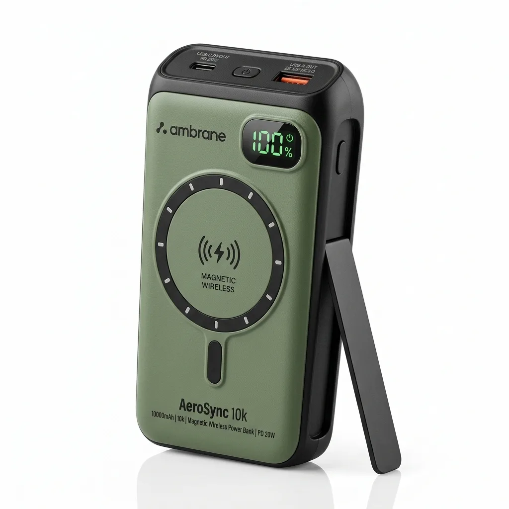 Ambrane Aerosync 10k Wireless Magnetic Power Bank - Power Bank Deal