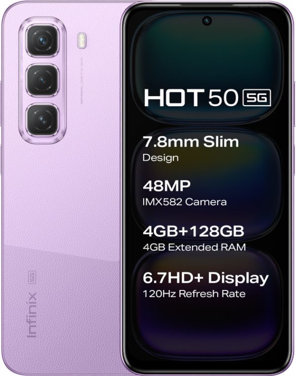 Infinix Hot 50 5G (Dreamy Purple, 128 GB)(4 GB RAM)