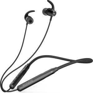WINGS Sling 100 Neckband Environmental Noise Cancellation ( ENC ) Vibration Alert Bluetooth(Black, In the Ear)