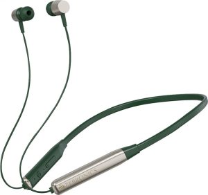ZEBRONICS Zeb-Evolve, Neckband, 17h Backup, BT v5.3, Gaming Mode, ENC, Rapid Charge Bluetooth(Metallic Green, In the Ear)