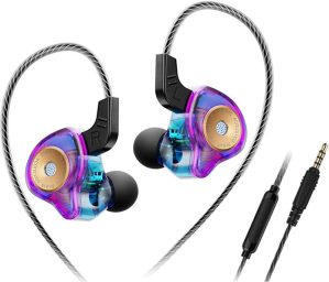Concept Kart QKZ AK6-Ultra In-ear Monitors with Mic, 10 mm Dynamic Driver Wired(Multicolor, In the Ear)