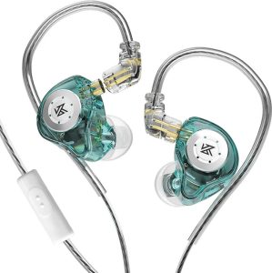KZ EDX Pro In-Ear monitor Earphone with Mic Wired(Cyan, In the Ear)