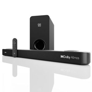 GOVO GOSURROUND 975 | 4.1 (2.1.2) Channel, 400W Soundbar with True Dolby Atmos®, 6.5" subwoofer, Opt, AUX, USB & Bluetooth, 3 Equalizer Modes, Stylish Remote & LED Display (Platinum Black)